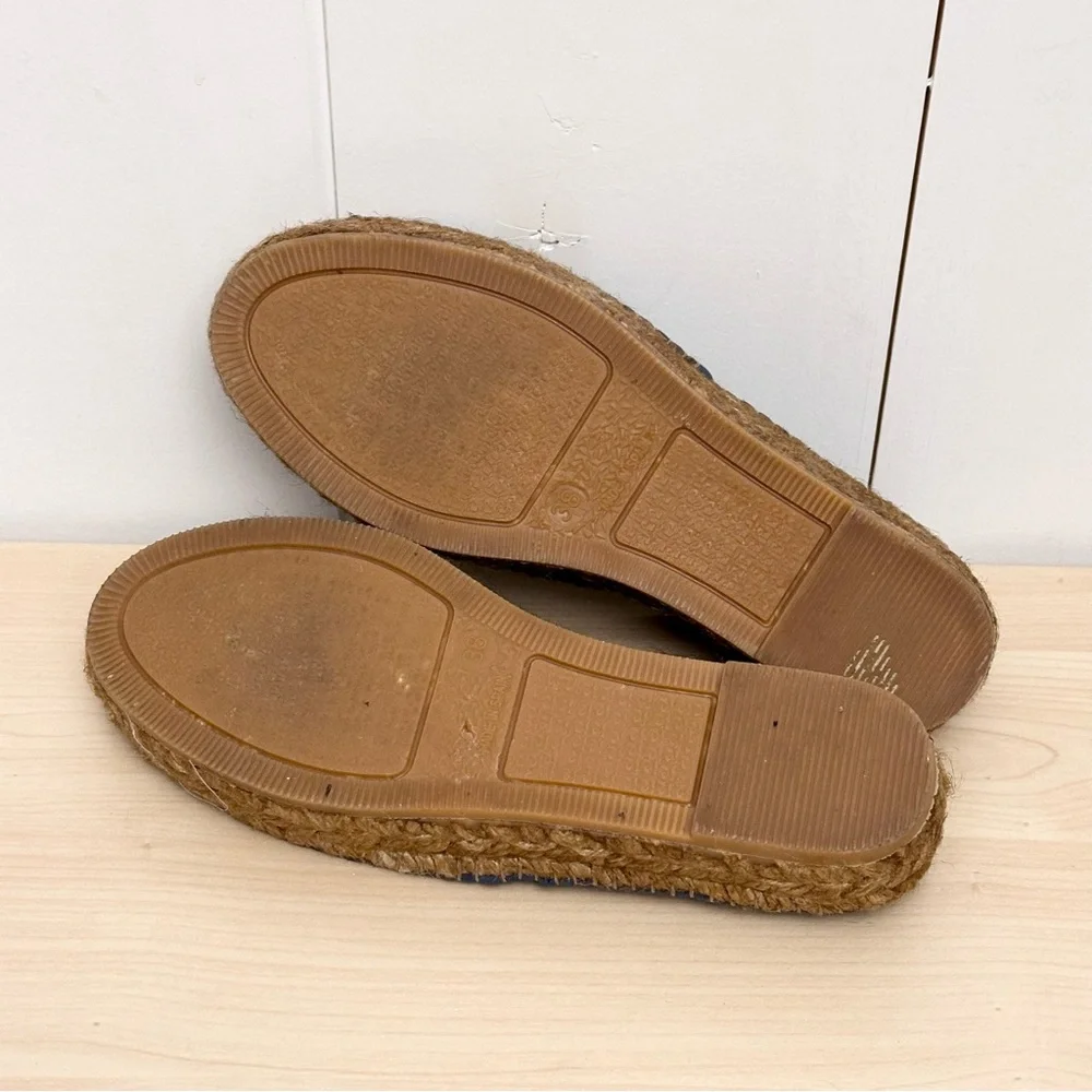 Viscata Barceloneta Canvas Espadrille Flats In Blue Size 7
